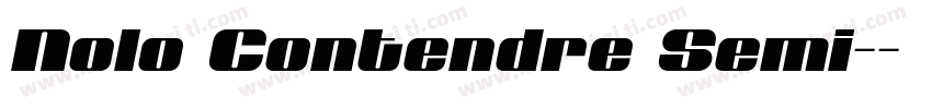 Nolo Contendre Semi-字体转换